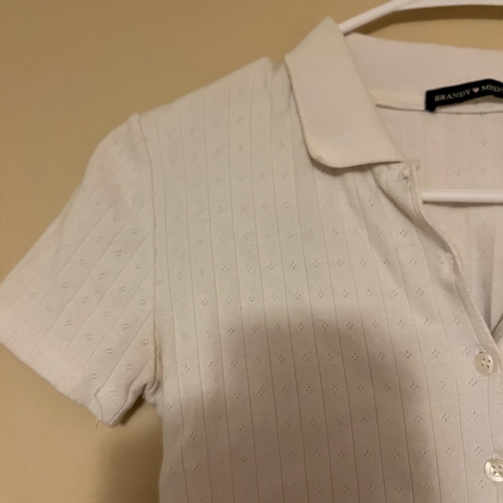 Brandy Melville collared baby tee